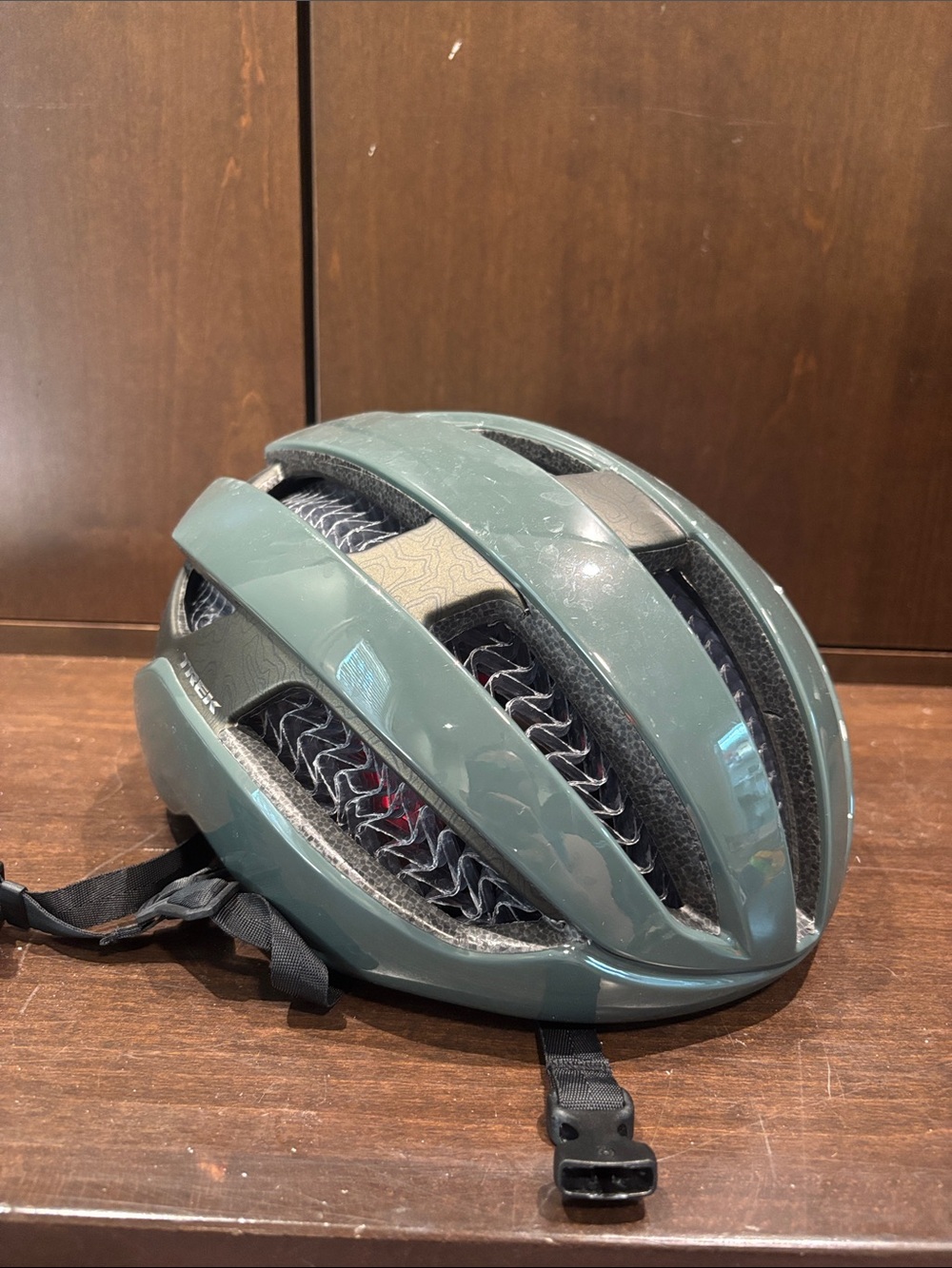 Trek Wavecell Circuit Matte Green Bike Helmet with Ventilation